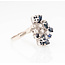 Occ 18k witgd ring Saff/brilj0.60ct 7.9gr