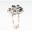 18k witgouden ring met Saffier en Briljant