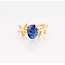 ROS  Jewel Design new 14k ring nat.saff/4xbrilj. 3.5gr Ocean