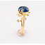 ROS  Jewel Design new 14k ring nat.saff/4xbrilj. 3.5gr Ocean