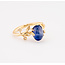 ROS  Jewel Design new 14k ring nat.saff/4xbrilj. 3.5gr Ocean