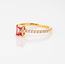 ROS  Jewel Design 18k  ring PinkLove met Pink Diamond en 18 Briljanten