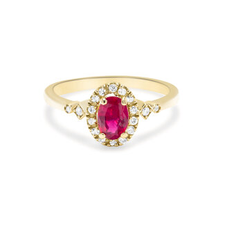 ROS  Jewel Design new 14k ring 0.65ctRuby/Brilj0.14ct 3.2gr Ruby Sile