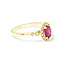 ROS  Jewel Design 14k ring de Ruby Smile gezet met Robijn en Diamant