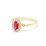 ROS  Jewel Design 14k ring de Ruby Smile gezet met Robijn en Diamant