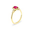 ROS  Jewel Design 14k ring de Ruby Smile gezet met Robijn en Diamant