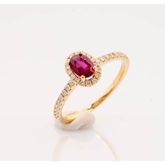 ROS  Jewel Design 18k ring Ruby Delight gezet met Robijn en Briljant
