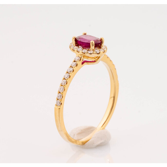 ROS  Jewel Design 18k ring Ruby Delight gezet met Robijn en Briljant