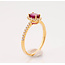 ROS  Jewel Design 18k ring Ruby Delight gezet met Robijn en Briljant