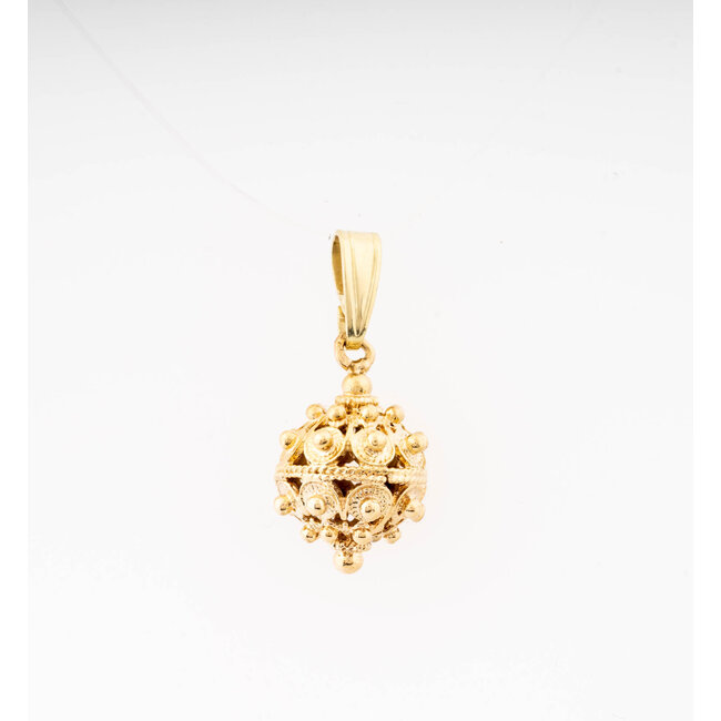 14k Dubrovnik filigrain hanger bal