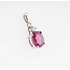 ROS  Jewel Design new 14k witgd hanger robijn/0.15ctBrilj Ruby Ruby