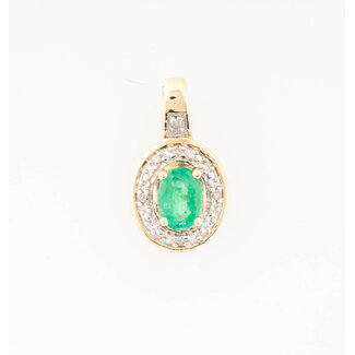Occ 8k hgr 0.80ct smaragd en 0.20ctBrilj 2.2g