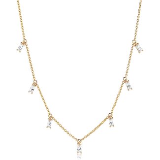 SIF JAKOBS Belluno zilver verguld collier met zirkonia