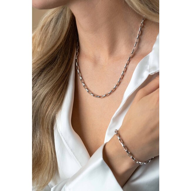 ZINZI zilveren armband met schakels