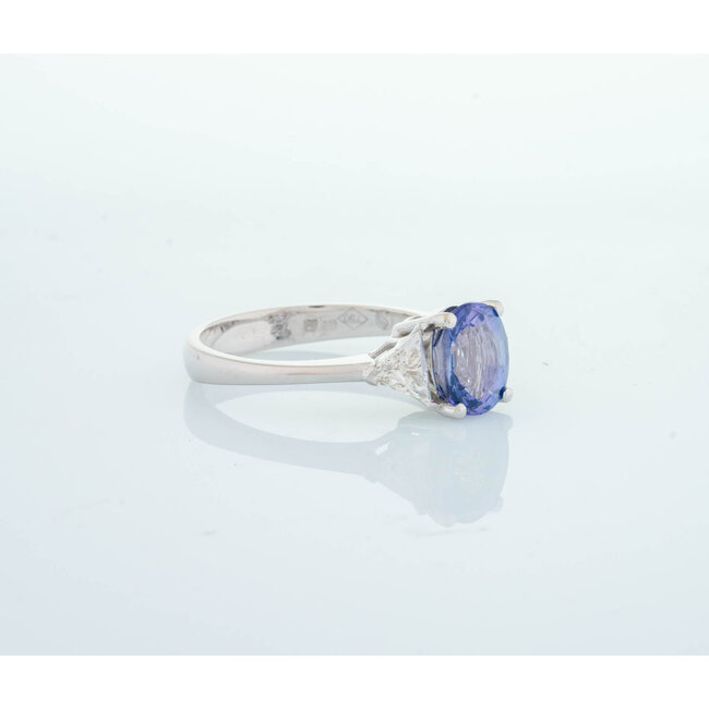 ROS  Jewel Design 18k witgouden ring gezet met  Tanzaniet en Diamant