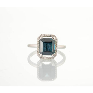 ROS  Jewel Design 18 karaat witgouden ring  gezet met Tourmelijn en Briljanten