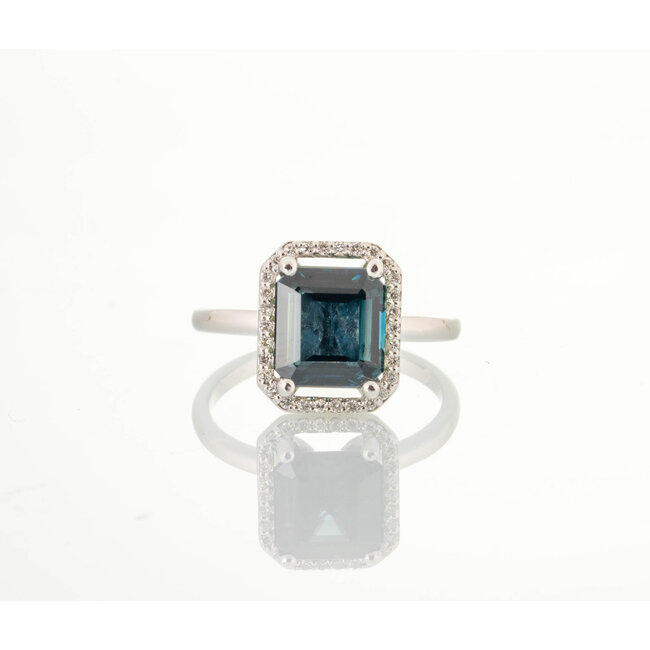 ROS  Jewel Design 18k witgouden ring gezet met Tourmalijn en Briljanten