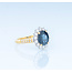 ROS  Jewel Design 18karaat ring gezet met saffier en briljanten