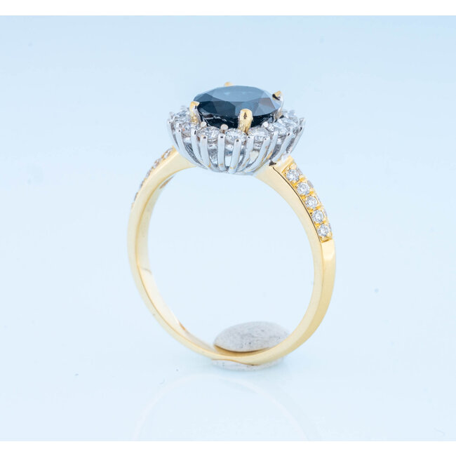 ROS  Jewel Design 18karaat ring gezet met saffier en briljanten