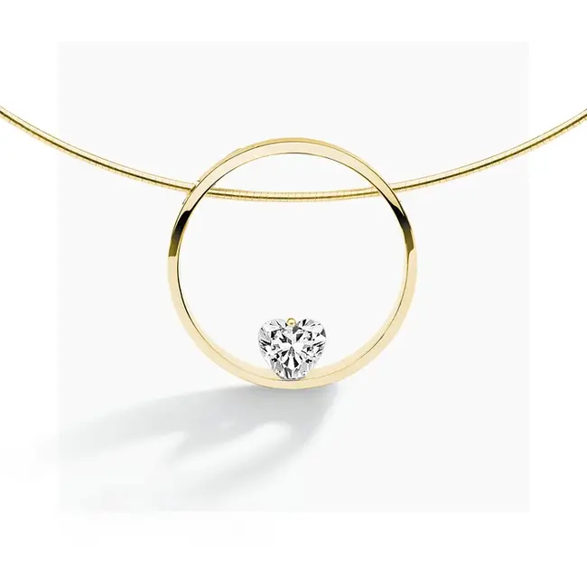 FJF FJF JEWELLERY COLLIER HEART YG / WHITE