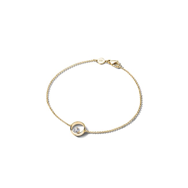 FJF Armband icon on heart zilver met zirkonia FJF0050001YWH