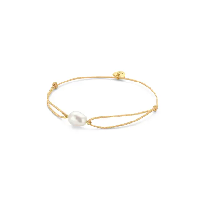 FJF Koord armband Icon pearl  met zoetwaterparel FJF00605005SYG