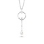 FJF Collier Magic Marquise gerhodineerd met zirkonia en zoetwater parel