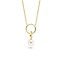 Collier Icon Circles verguld met zoetwater parels
