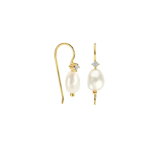 FJF Oorringen met hollandse haak Icon Pearl FJF0030028YWH