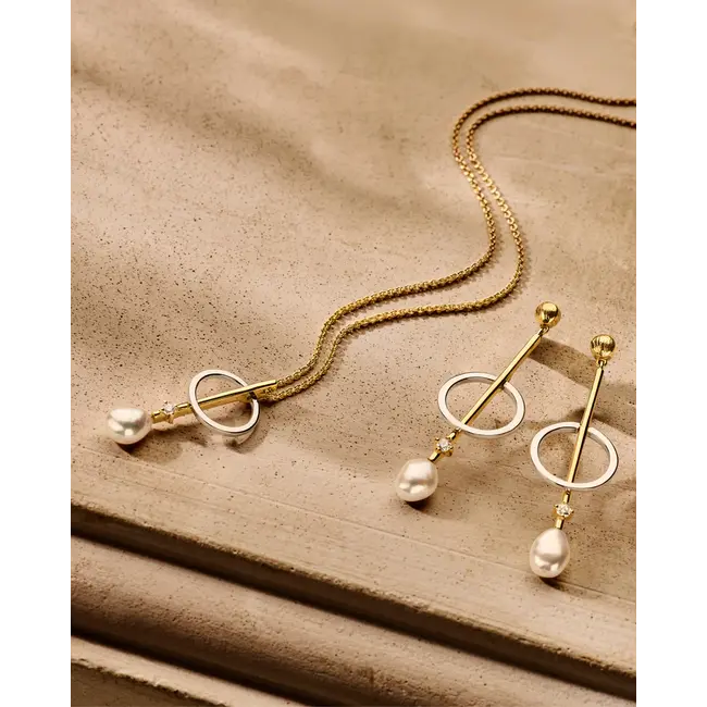 FJF Oorringen Classic Circle Pendulum G.P  met Zirkonia