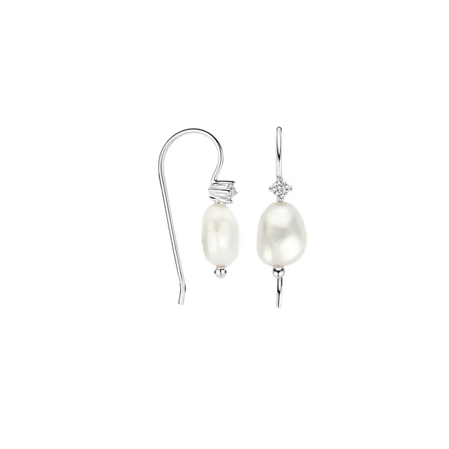 FJF Oorringen Icon pearl gerodineerd hol. haken zirk zoetwater parel