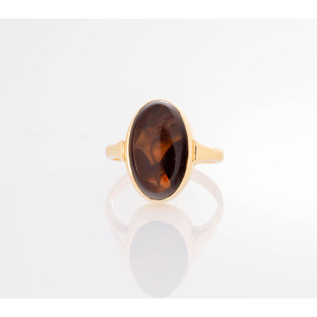 Occ 14k ring Vuur Agaat 3.7gr