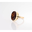 Occ 14k ring Vuur Agaat 3.7gr