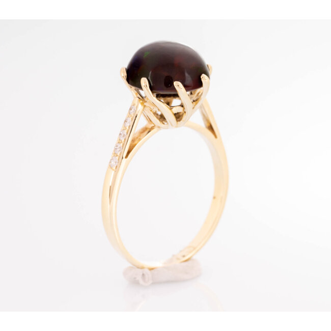 ROS  Jewel Design 14k ring met bril (0.1 c.) opaal (AHR) 3.7 g.