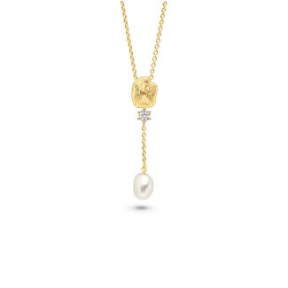 FJF FJF zilver goudkl. parel/zirk FJF0010029YWH