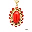 14k collier met Bloedkoraal