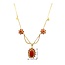 14k collier met Bloedkoraal