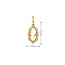 14k gouden  hanger gezet met een Camee
