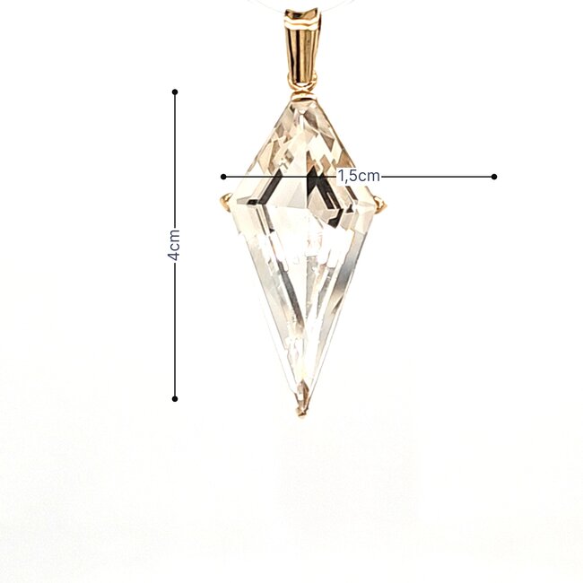 14k hanger met Kwarts