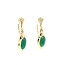 14k oorhangers gezet met Jade