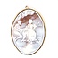 14k hanger/broche gezet met echte schelp Camee