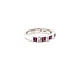 Occ 18k witgd ring Robijn en 0,08ctbrilj 4gr mt16,75