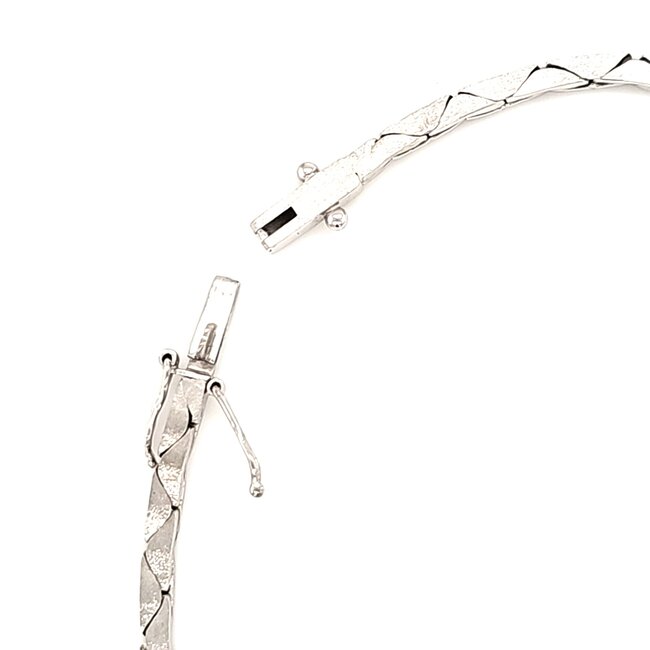 Occ 14k witgd armband Smar/Brilj 0,47ct 10,61gr