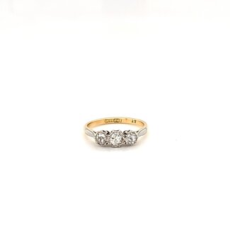 Occ 18k bicolor ring roosdiamant 2.4gr