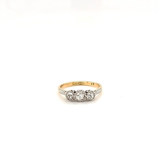 Occ 18k bicolor ring roosdiamant 2.4gr