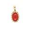 14k hanger gezet met Bloedkoraal