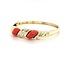 Occ  14k armband met Bloedkoraal en 0,10ct Brilj 20,9g