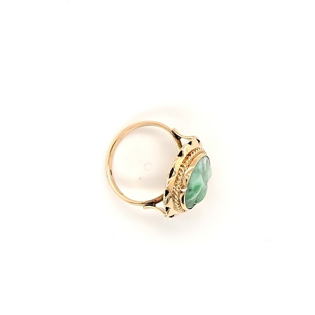 Occ 14k ring met Jade 4 gram mt 16