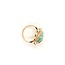 14k  gouden ring gezet met Jade