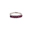 Occ 14k witgd ring met 7x Robijn 3gr mt 19,5